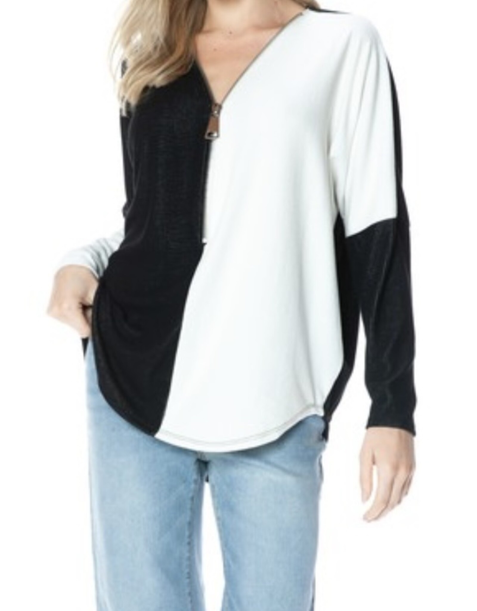 Colorblock dolman top