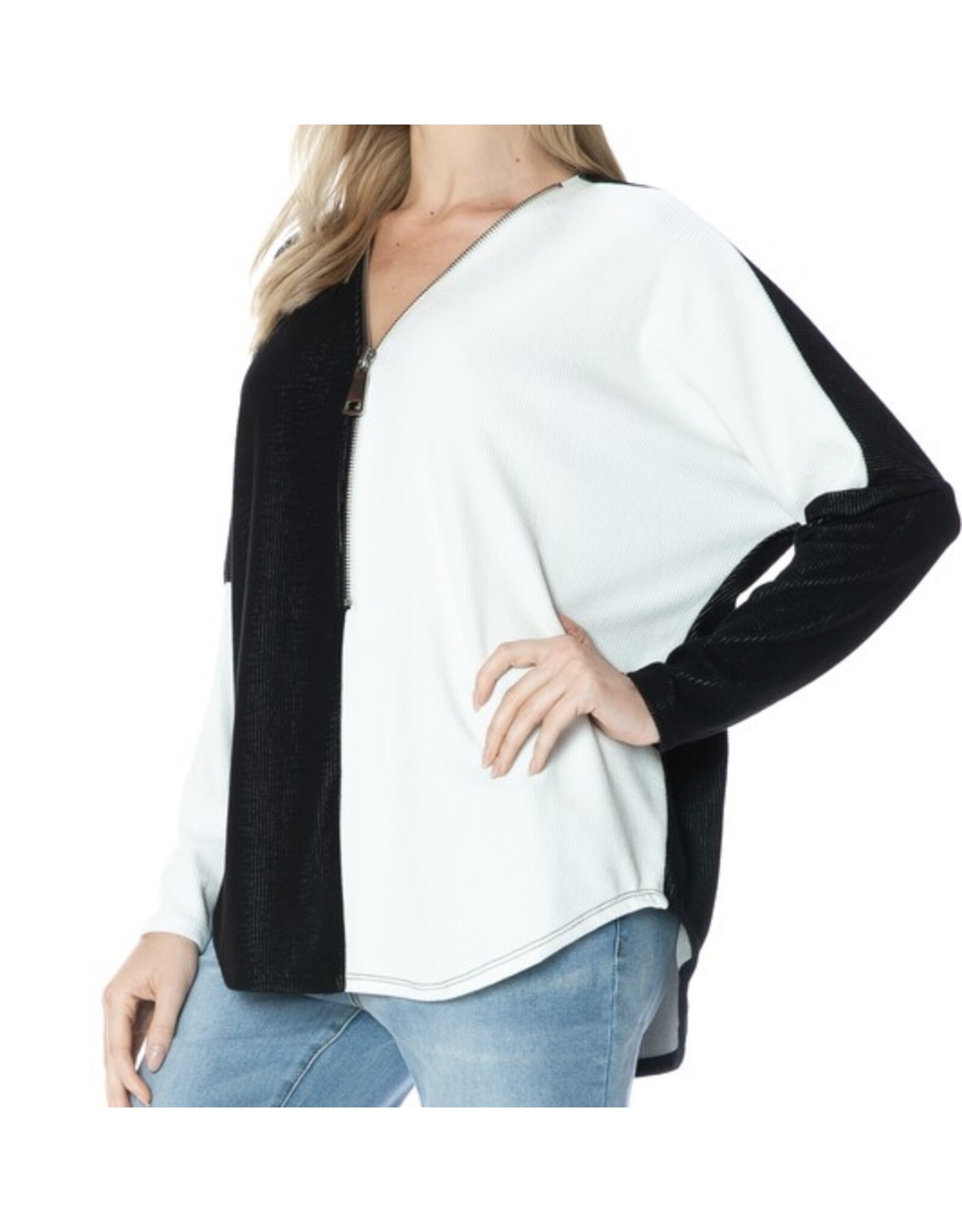 Colorblock dolman top