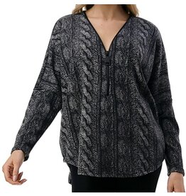 Ariella Dolman sweater look zip up top