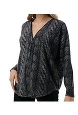 Ariella Dolman sweater look zip up top