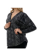 Ariella Dolman sweater look zip up top