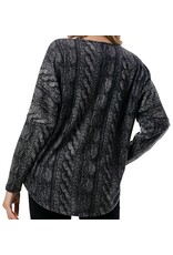 Ariella Dolman sweater look zip up top