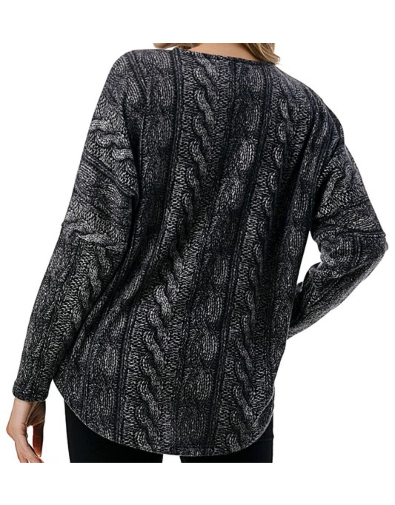 Ariella Dolman sweater look zip up top