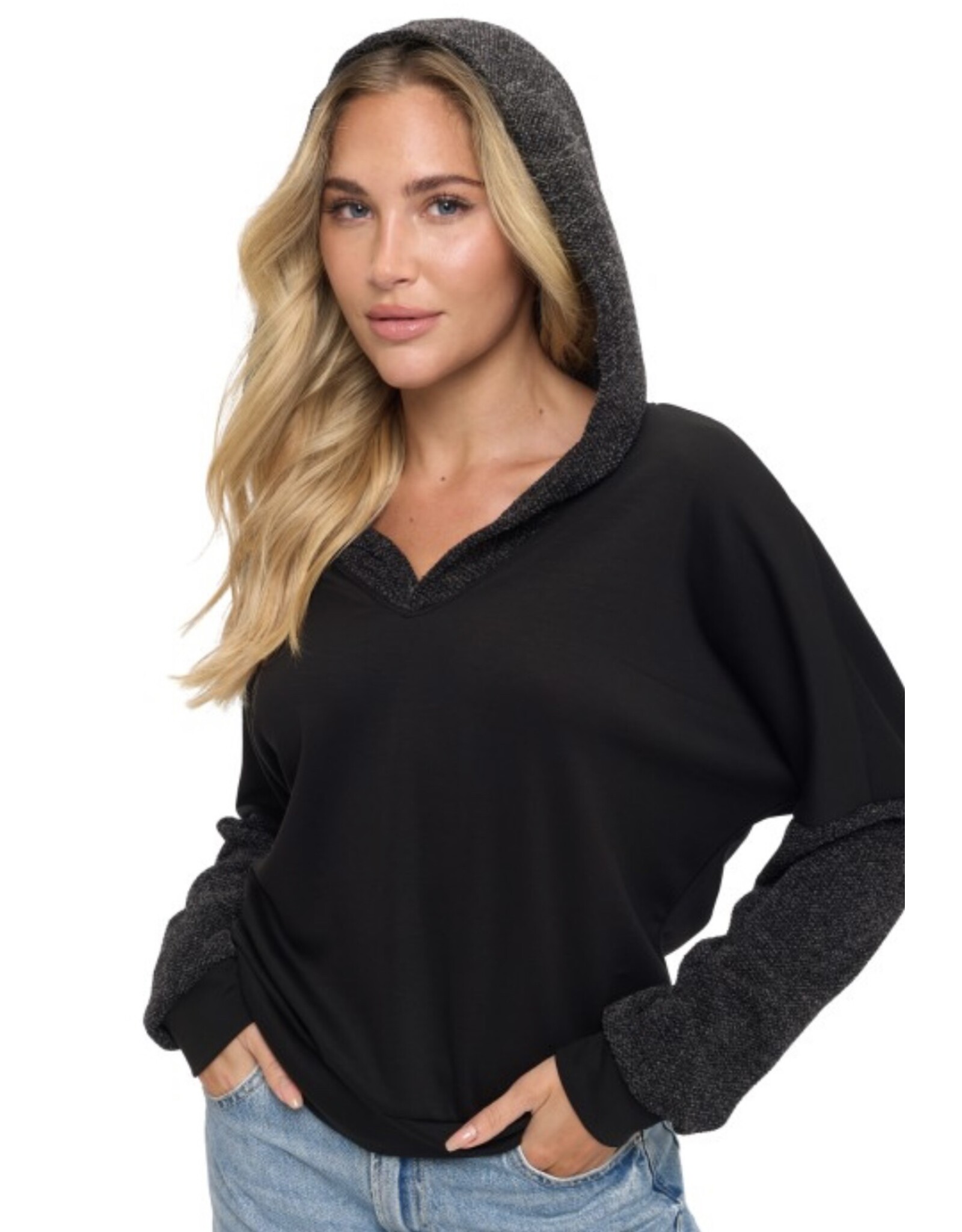 Ariella Contrast Slv Hoodie