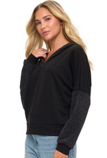 Ariella Contrast Slv Hoodie