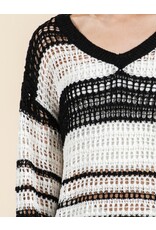 Lovelo Crochet Black & White L/S Sweater