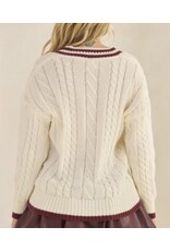 Lovelo Cable Knit V-neck Pullover