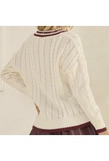 Lovelo Cable Knit V-neck Pullover