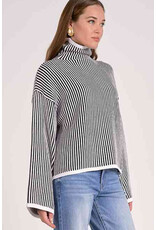 Elan elan B/W Stripe Sweater