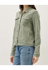 be cool Olive Garment-dye Trucker Jacket