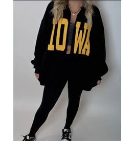 *Popular* IOWA GAMEDAY Black/Gold cardi