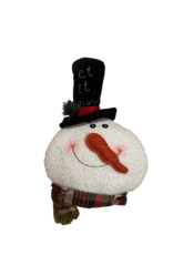 LATA Adorable stuffed snowman w/ top hat