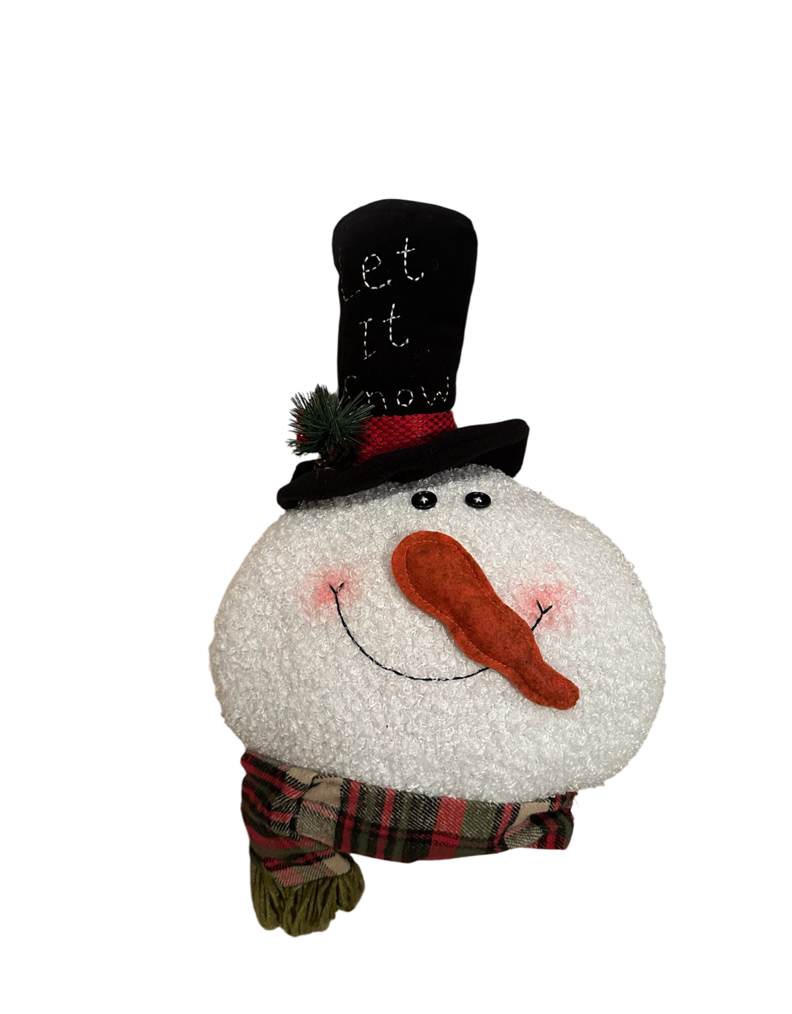 LATA Adorable stuffed snowman w/ top hat