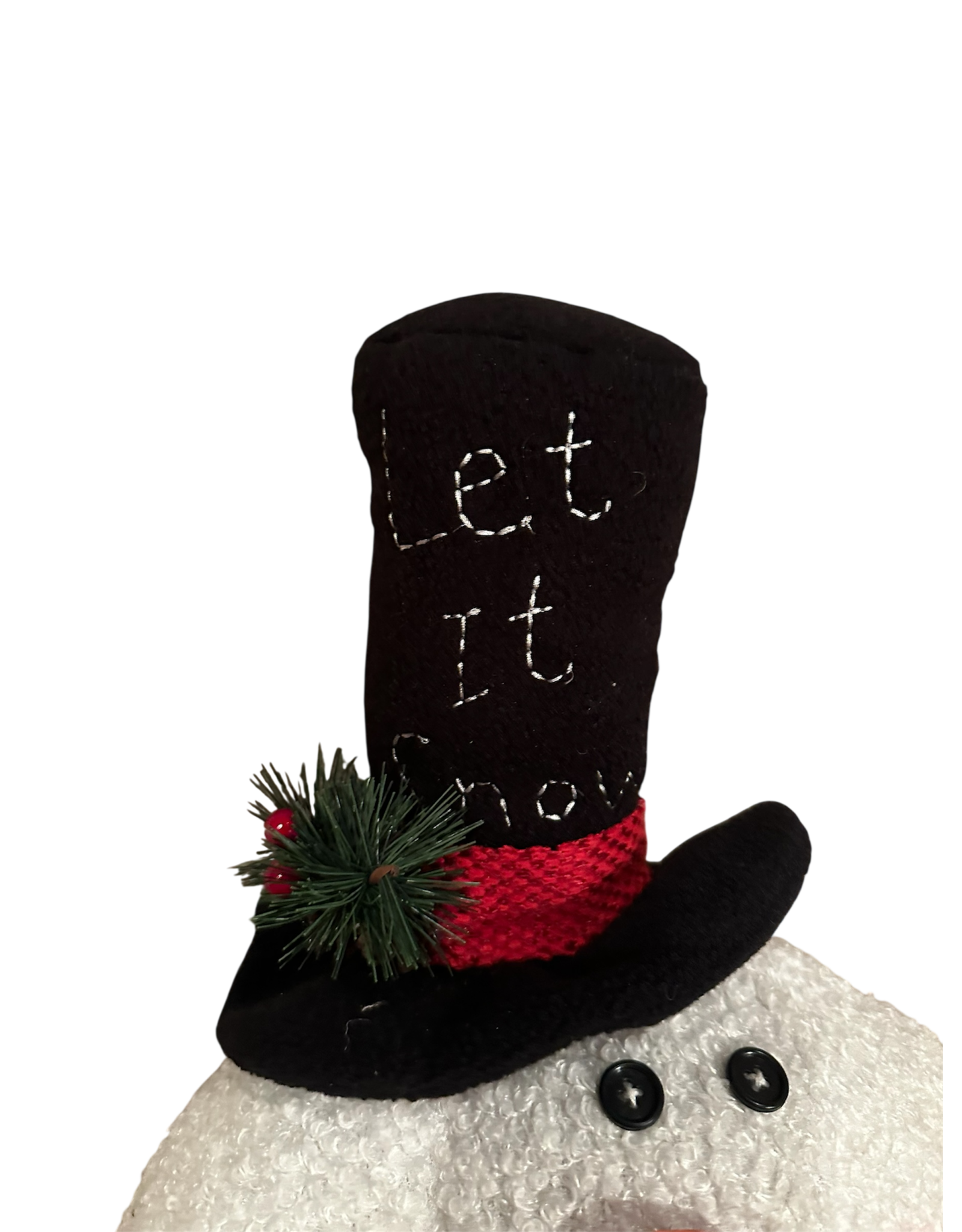 LATA Adorable stuffed snowman w/ top hat