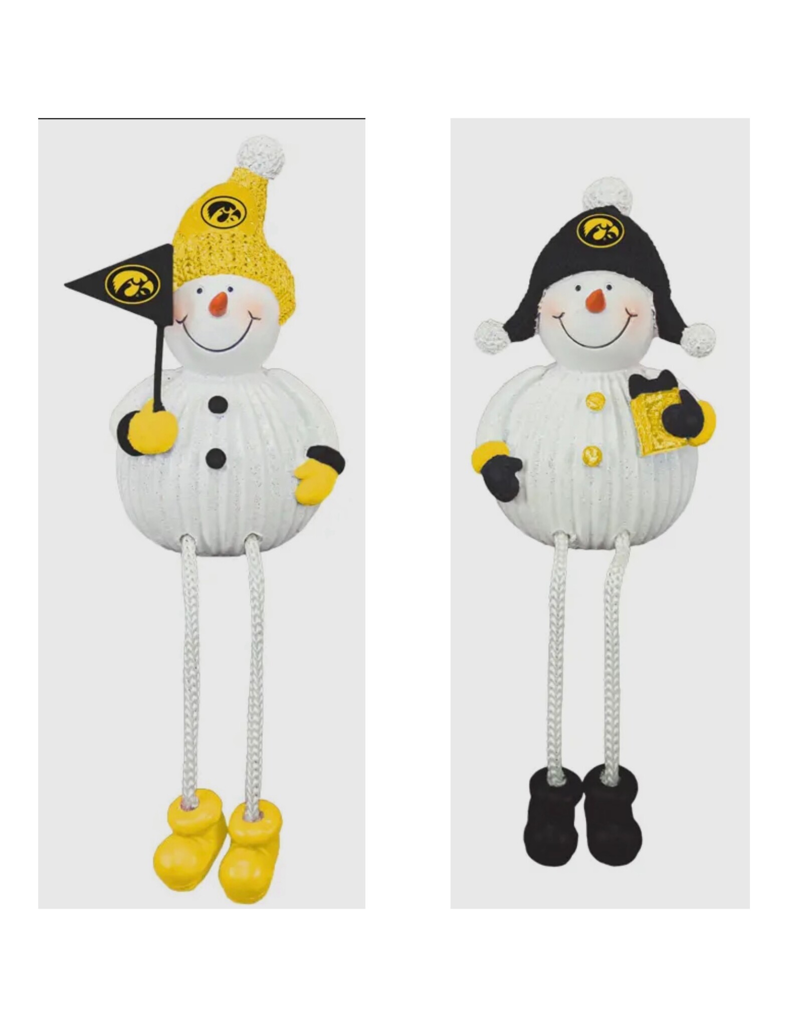 hanna's handiwork Iowa Resin Snowman w/ Dangle Legs