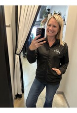 ISU embroidered mono b jacket