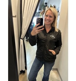 ISU embroidered mono b jacket