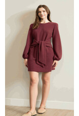 Seersucker front tie dress