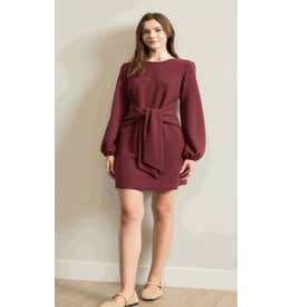 Seersucker front tie dress