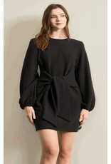 Seersucker front tie dress