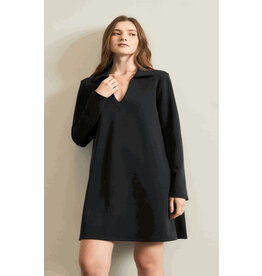 Techno suave polo neck dress