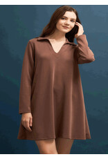 Techno suave polo neck dress