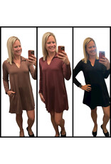 Techno suave polo neck dress