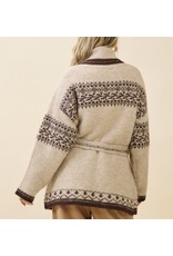 gee gee Fuzzy Knit Belted Cardigan