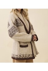 gee gee Fuzzy Knit Belted Cardigan