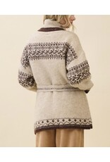 gee gee Fuzzy Knit Belted Cardigan