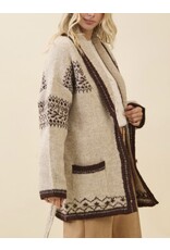 gee gee Fuzzy Knit Belted Cardigan