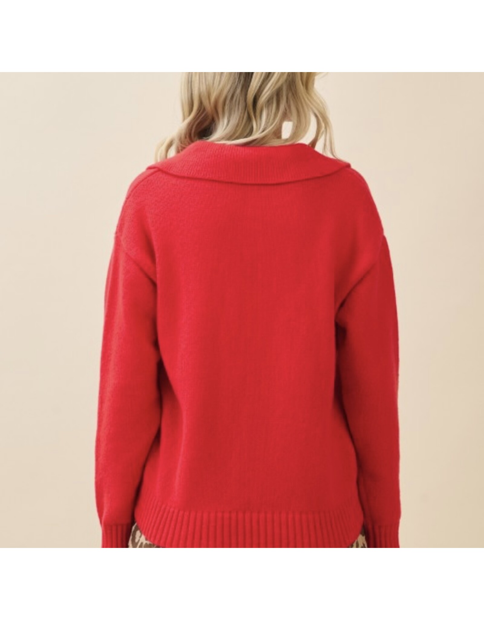 gee gee Merry Holiday Script Knit Sweater
