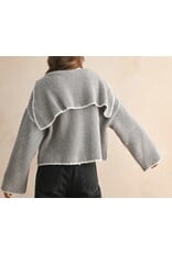 Contrast Stitch  Sweater Cardigan