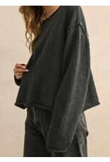 Charcoal Stitch Contrasted Sweater
