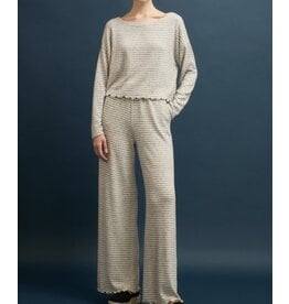 Stripe Long Slv Boxy Top w/ Pants set