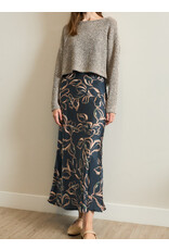 Satin Floral Slip Dress w/ Lightweight Sweater