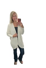 Boucle Dolman Sleeve Cardigan