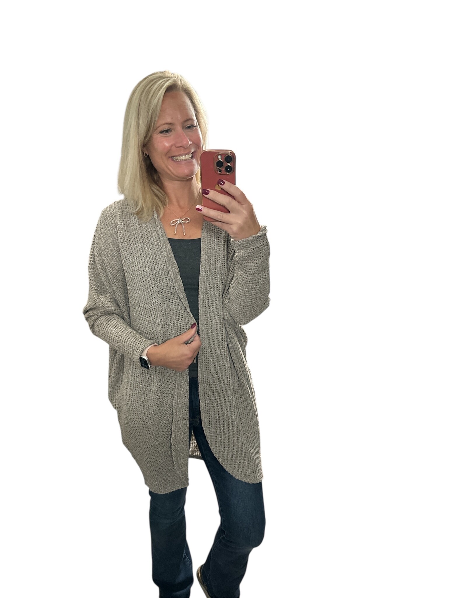 Boucle Dolman Sleeve Cardigan