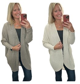 Boucle Dolman Sleeve Cardigan