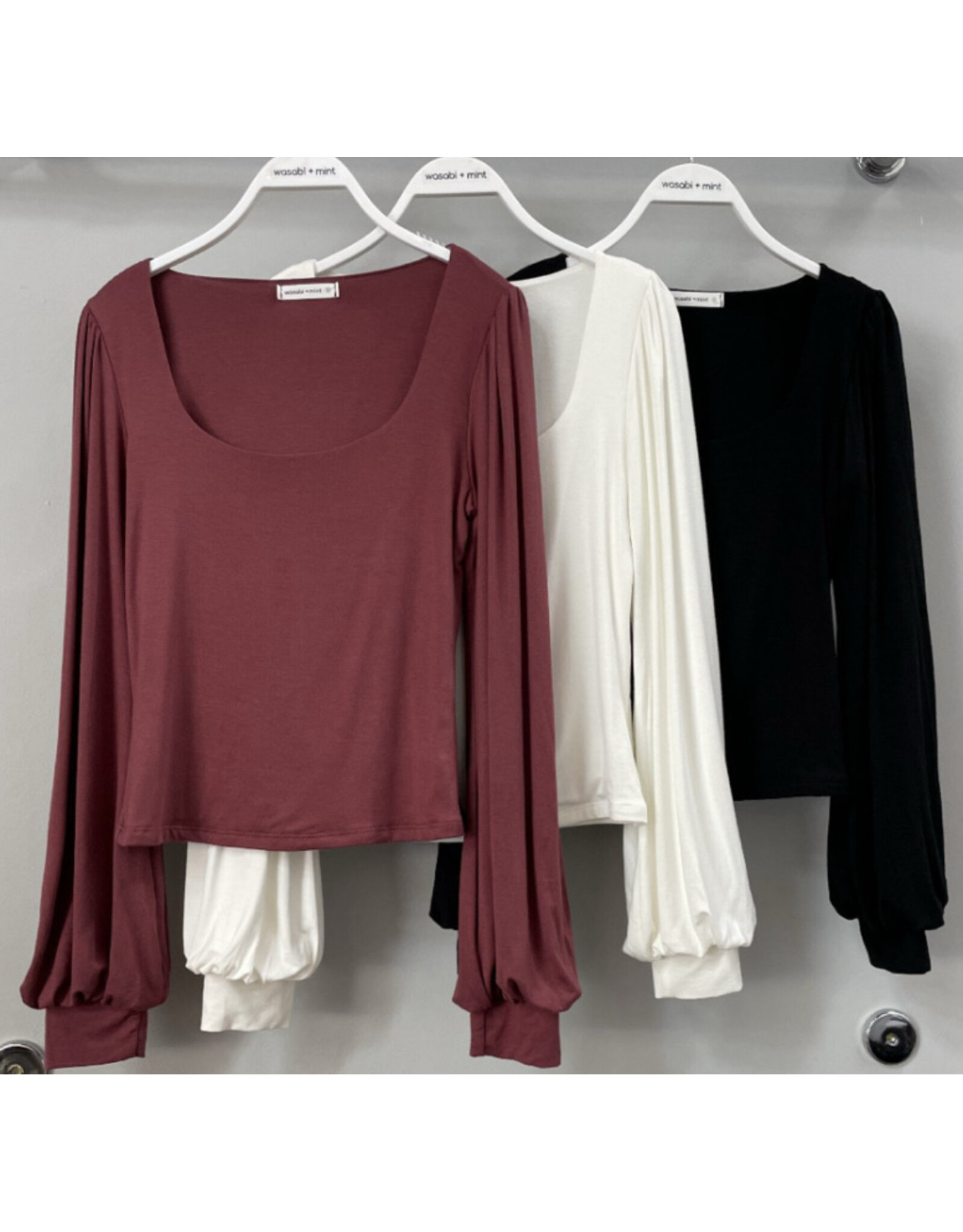 Square Neck Balloon Slv