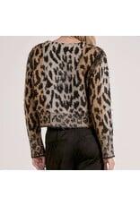 Elan Elan Cheetah Eyelash Cardigan