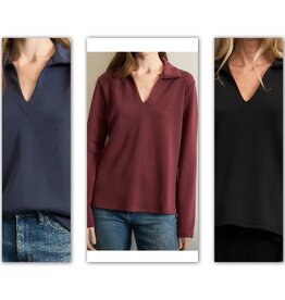 Wasabi+mint techno polo l/s top