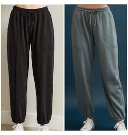 Wasabi+mint terry baggy sweatpants