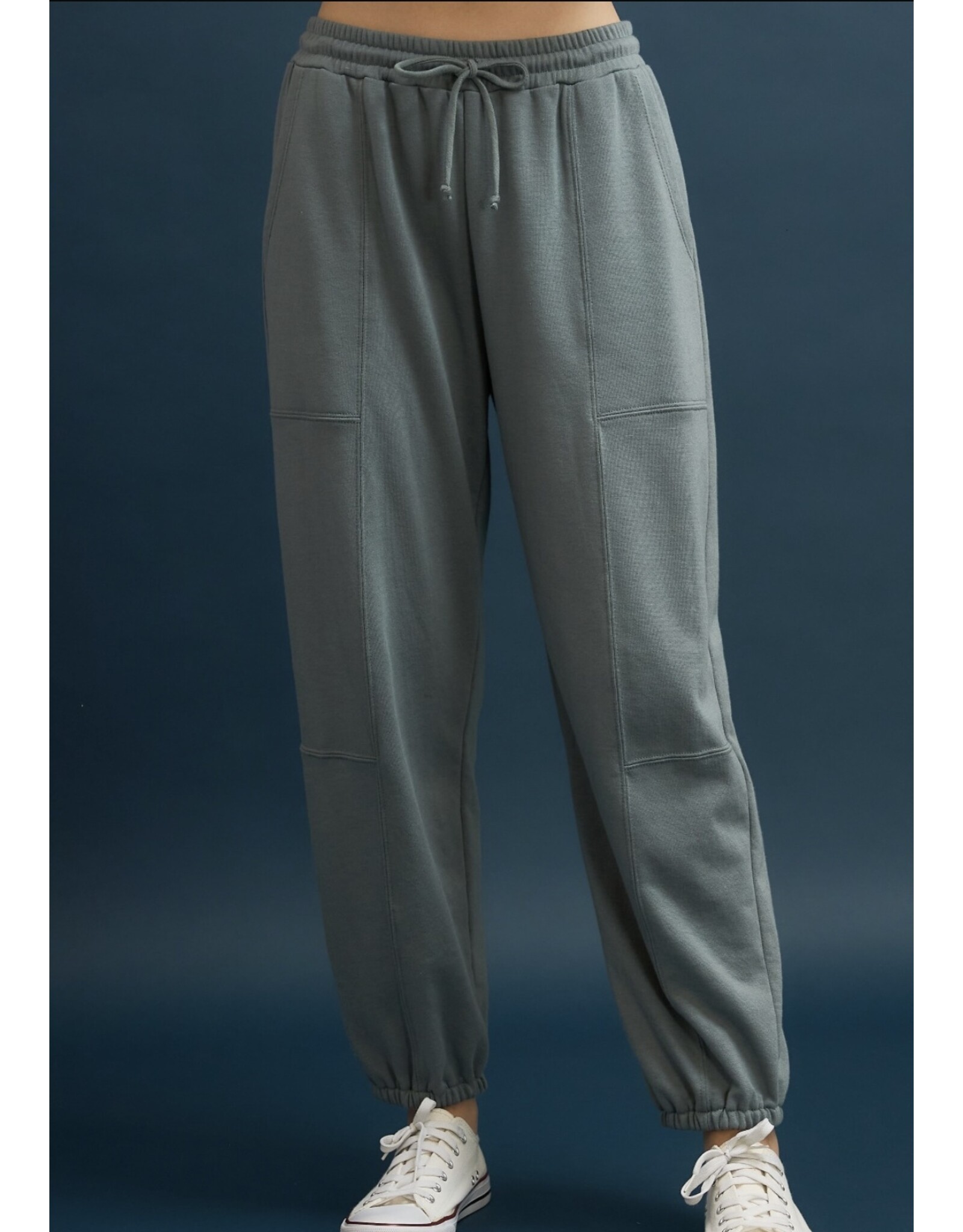 Wasabi+mint terry baggy sweatpants