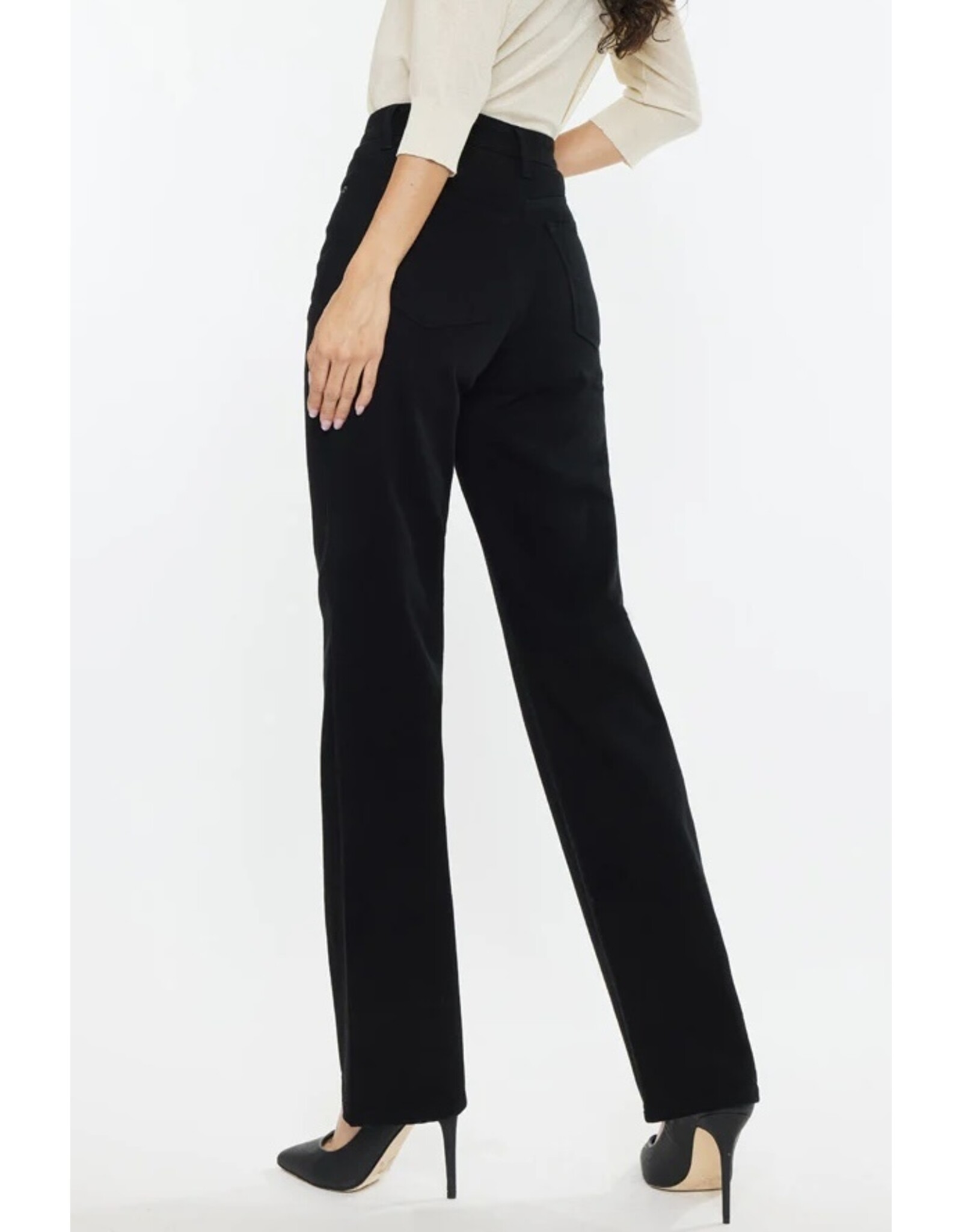 Kancan  Princess Black HR Straight Jeans