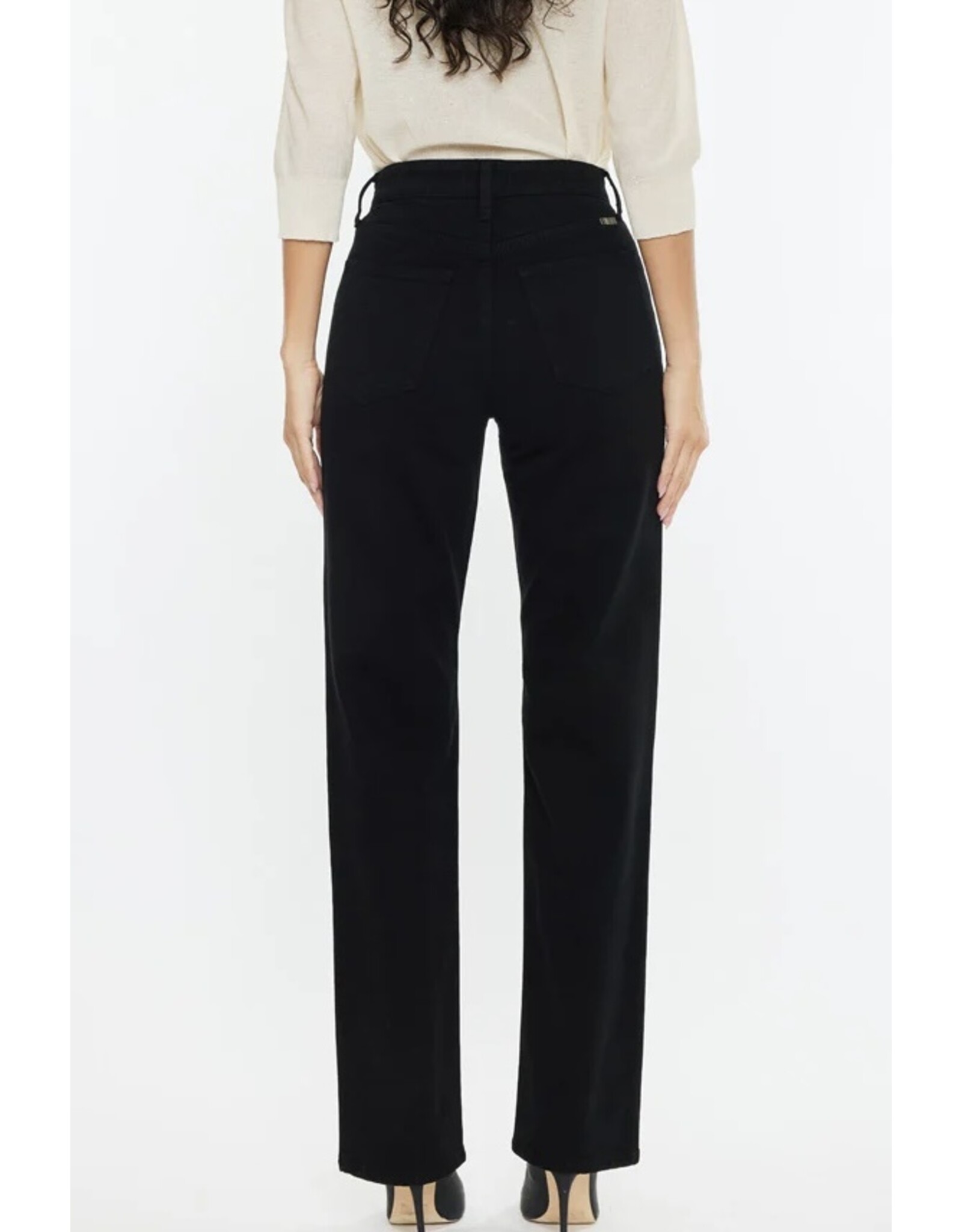Kancan  Princess Black HR Straight Jeans