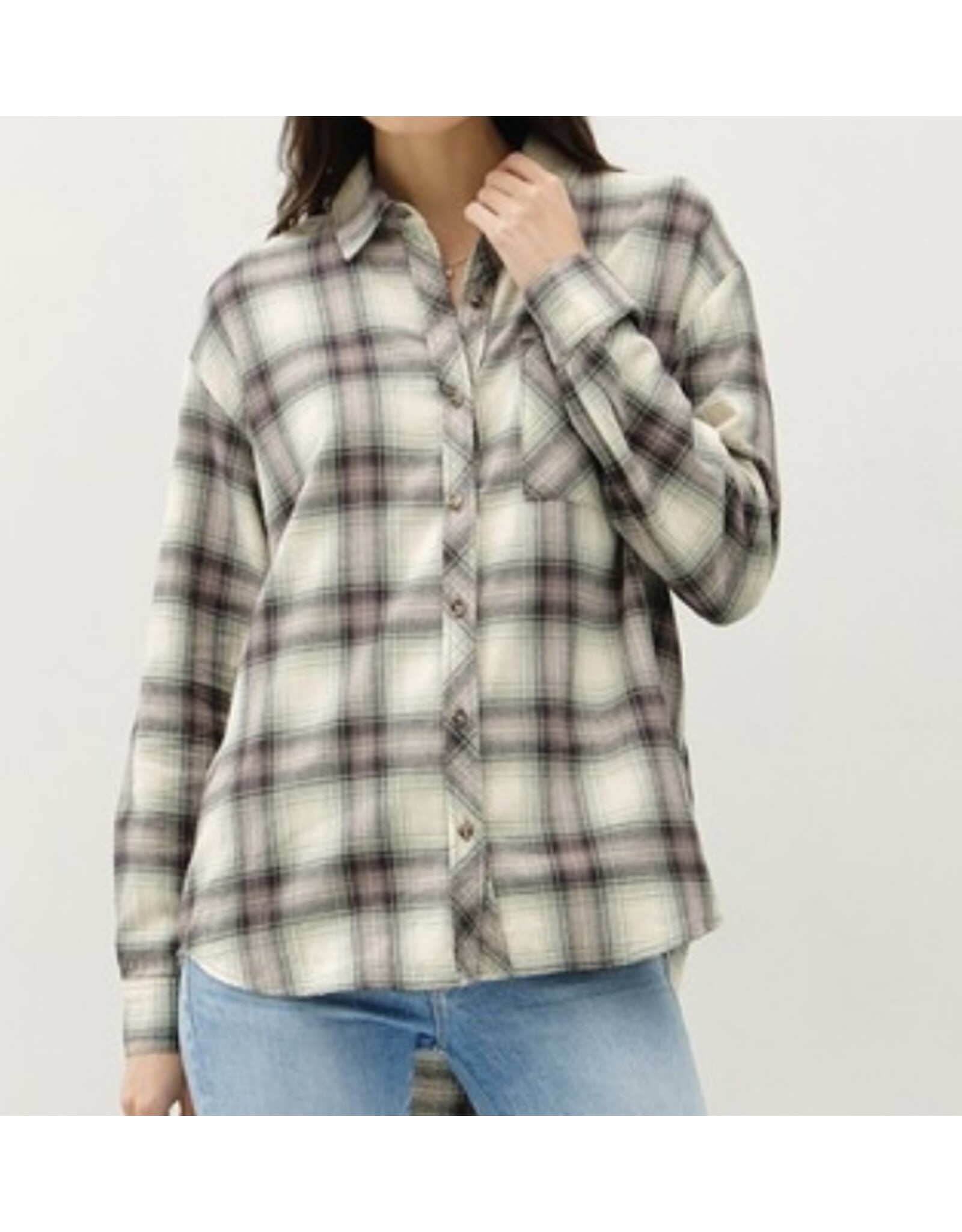Soft Buffalo Check Flannel Shirt Jade