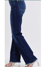 Judy Blue Judy Blue MR straight leg w/fray hem Judy Blue Judy Blue MR straight leg w/fray hem