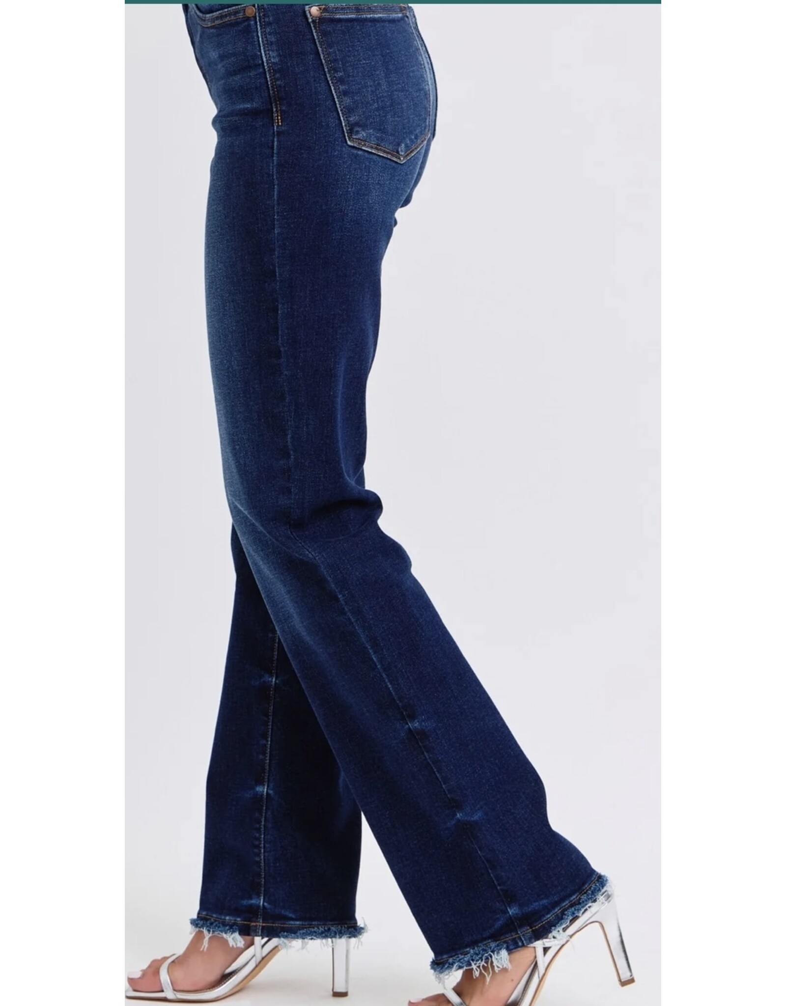 Judy Blue Judy Blue MR straight leg w/fray hem