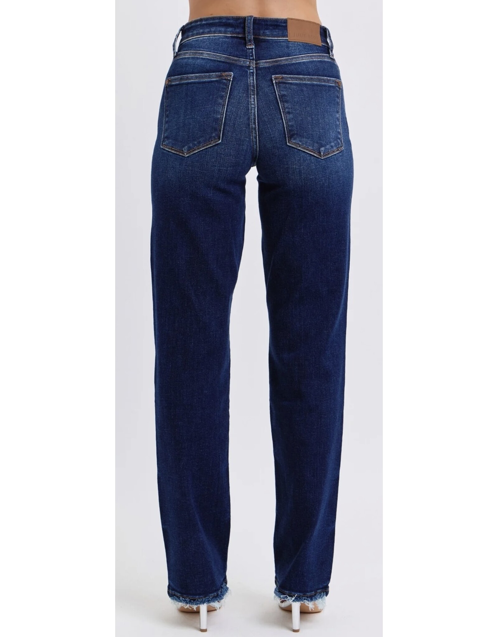 Judy Blue Judy Blue MR straight leg w/fray hem